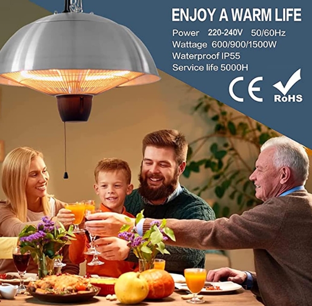 Workshop ceiling infrared heater
